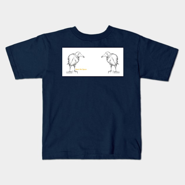 Share the Space... keep your distance... Kids T-Shirt by jellygnomes